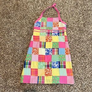 Lilly Pulitzer Vintage Halter Dress Beach Chair Sewn Patch Girls 16